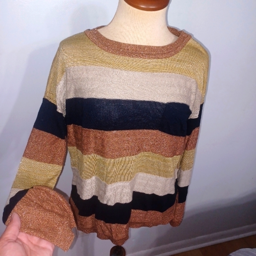 Shimmery Long Sleeve Top- W Sz Medium